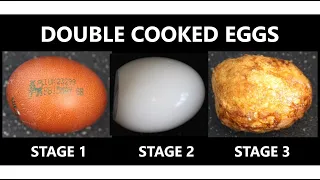 DEEP FRYING A HARD BOILED EGG || Double Cooked Egg