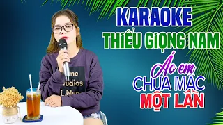 Karaoke Song Ca | ÁO EM CHƯA MẶC MỘT LẦN - Thiếu Giọng Nam | Song Ca Với Lê Liễu