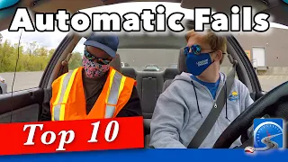 Top 10 Reasons Automatic Fail Driving Test