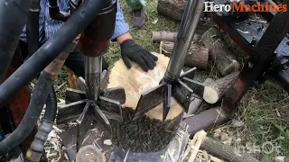 Amazing Homemade Log Splitter Wood Processing Machines | Homemade Hydraulic Wood Splitter