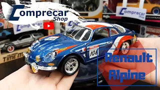 Miniatura em metal do Renault Alpine A110 1600s Azul, Fabricante Bburago, 1:24  - COMPRECARSHOP