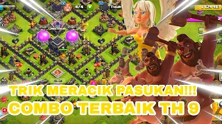 CARA MEMBUAT PASUKAN DI TH9!!! COMBO TERBAIK DI TH 9 | ???? + ???? | COC INDO