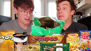 British Guys Shocked by ISRAELI Snacks!!?