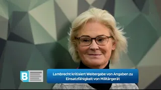 Lambrecht kritisiert Weitergabe von Angaben zu Einsatzfähigkeit von Militärgerät