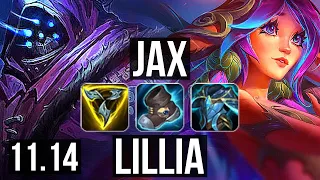 JAX vs LILLIA (TOP) | 8 solo kills, 800+ games, 900K mastery | KR Diamond | v11.14