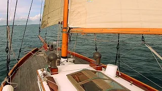 A Winter Sail on a Wooden Boat