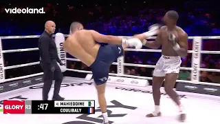 KO OF THE YEAR?!?! Nordine Mahieddine's stunning Head-Kick KO at GLORY 88