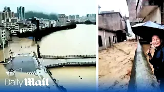 China floods: Deadly 'once in a century' rains strike Guangdong