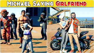 GTA V: MICHAEL SAVING HIS GIRLFRIEND FROM MAFIA 😲| #shorts