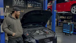 Audi S4 B8 3.0TFSI  engine removal for timing chain replacement