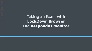 Preparing an Exam for Use with LockDown Browser and Respondus Monitor