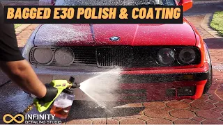 BAGGED 1990 BMW E30 Polish & Ceramic Coating - Auto Detailing ASMR