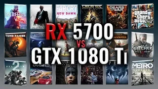 RX 5700 vs GTX 1080 Ti Benchmarks | Gaming Tests Review & Comparison | 53 tests
