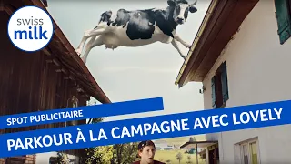 La vache Lovely sème des adeptes de parkour à la campagne | Spot publicitaire | Swissmilk (2017)