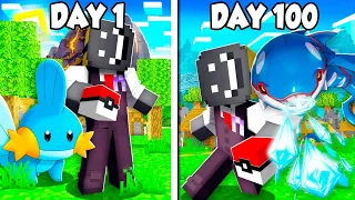 I Spent 100 Days In WATER TYPE ONLY Pixelmon! (Minecraft)