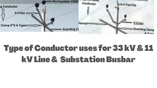 33 kV & 11 kV Line ke liye kaun sa conductor use kiya jata hai?