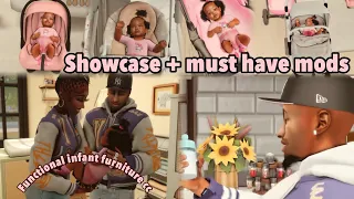 FUNCTIONAL INFANT FURNITURE CC SHOWCASE + MUST HAVE MODS FOR INFANTS | SIMS 4