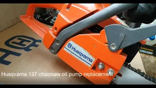 Oil pump replacement Husqvarna 137