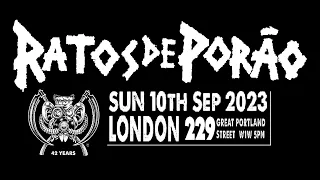 Ratos De Porão - Live In London (10 September 2023)