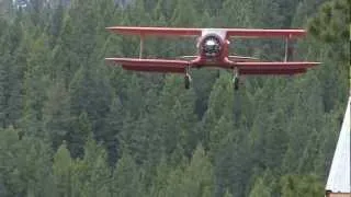 Beech Staggerwing Landing