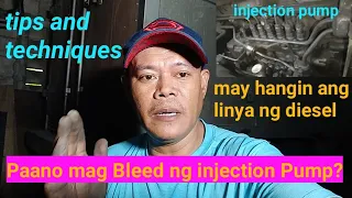 Paano Mag bleed ng injection pump, Tips and techniques