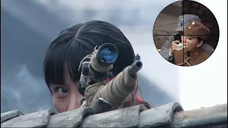 Anti-Japanese Sniper Movie!Village girl,revealed as the top sniper,fires 10 shots to rescue hostages