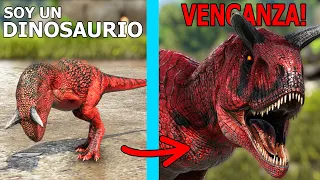 LA HISTORIA DEL PEQUEÑO DINOSAURIO CARNOTAURUS DOMY! SOBREVIVO para vengarme! ARK Soy un Dinosaurio