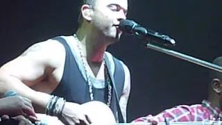 Guy Sebastian, Newcastle 15/6/13 Emotional before singing "Big Bad World"