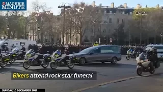 Bikers attend rock star funeral