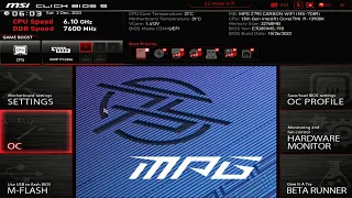 Intel i9 14900K Clock Speeds with i9 13900K 6GHz Overclock (MSI Z790 Bios Settings)