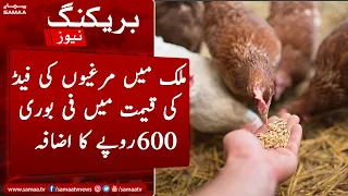 Breaking: Murgio ki feed ki qeemat mein fi bori 600 rupee ka izafa | SAMAA TV | 20th November 2022