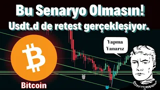 Bitcoin Kısa vade Yükseliş Sonrasında Düşüş! Yapma Usdt.d Yanarız!