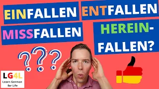 Alle Verben mit "fallen": Was bedeuten einfallen, entfallen, missfallen? (Deutsch B2/C1) - Teil 2
