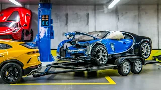Crashed Bugatti Chiron - Restoration Model Car