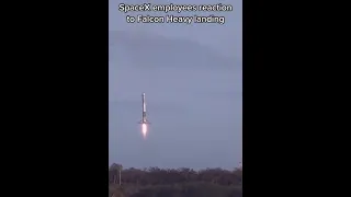 SpaceX employees reaction to Falcon Heavy landing 🚀