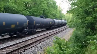Norfolk Southern,Kansas City Southern locomotives on CSX CC Subdivision.