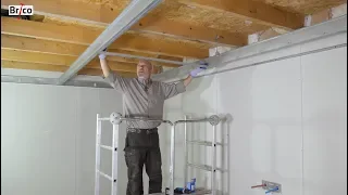 Installer un plafond suspendu avec une ossature facile à poser- Tuto brico avec Robert