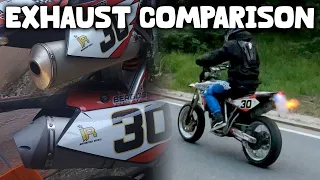 QD Exhaust vs. Original + no DB Killer | Husqvarna SMR 510 Exhaust Comparison