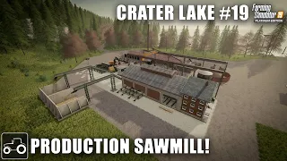 Building A Production sawmill - Crater Lake #19 Farming Simulator 19 Timelapse