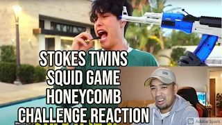 SQUID GAME HONEYCOMB CHALLENGE REACTION | STOKES TWINS | RONSASTV
