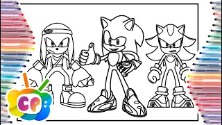 SONIC PRIME coloring page/ How to draw Sonic Prime / Sonic coloring book