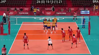 Volleyball Japan - Brazil Amazing Full Match