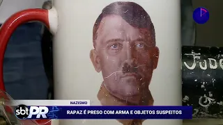 Rapaz é preso com arma e objetos nazistas - SBT Paraná (15/03/19)