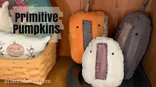 Make Primitive Country Halloween Cloth Pumpkins Using a Chestnut Junction ePattern - Three Jacks