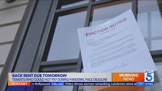 Thousands may face eviction as COVID back rent payment deadline approaches