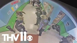 Newly released hallway footage in Uvalde school shooting