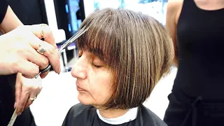 ANTI AGE --- SHORT VOLUMINOUS BOB HAIRCUT WITH BANGS