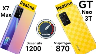 Realme X7 Max vs Realme GT Neo 3T Speedtest Ram Management Test Comparison which is Best 🔥🔥🔥