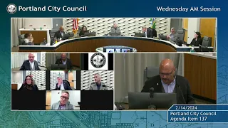 Portland City Council Meeting AM Session 02/14/24