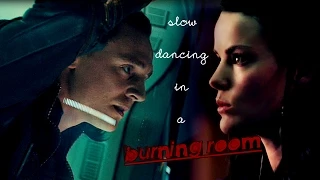 Loki and Sif | slow dancing in a burning room.